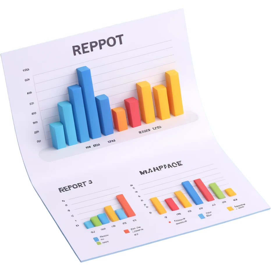 report page with chart inside emoji