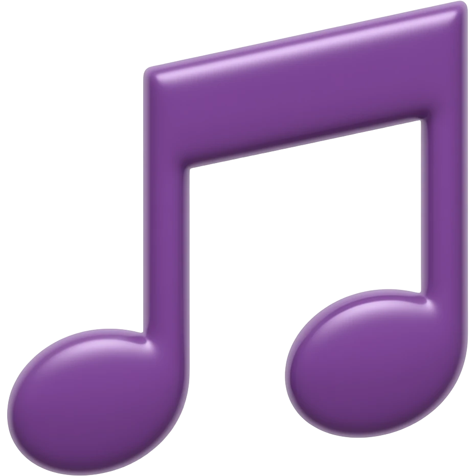 A music Note emoji in light dark purle  to copy it easily To copy it easily for instagram bio emoji