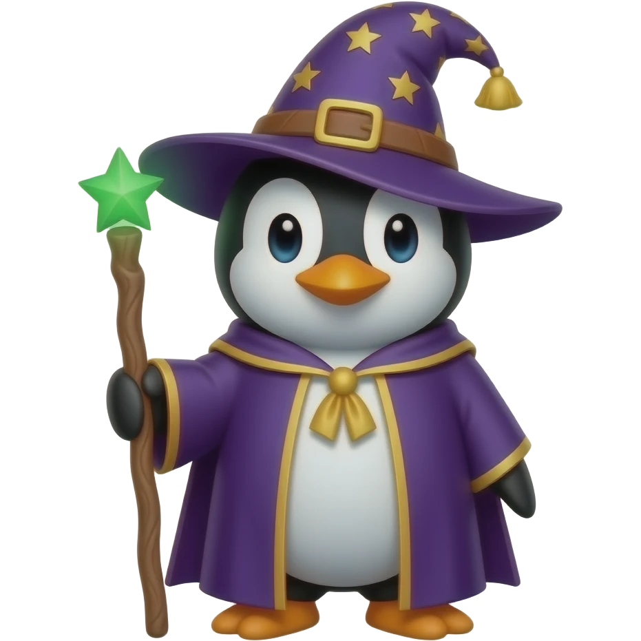 Penguin Wizard emoji