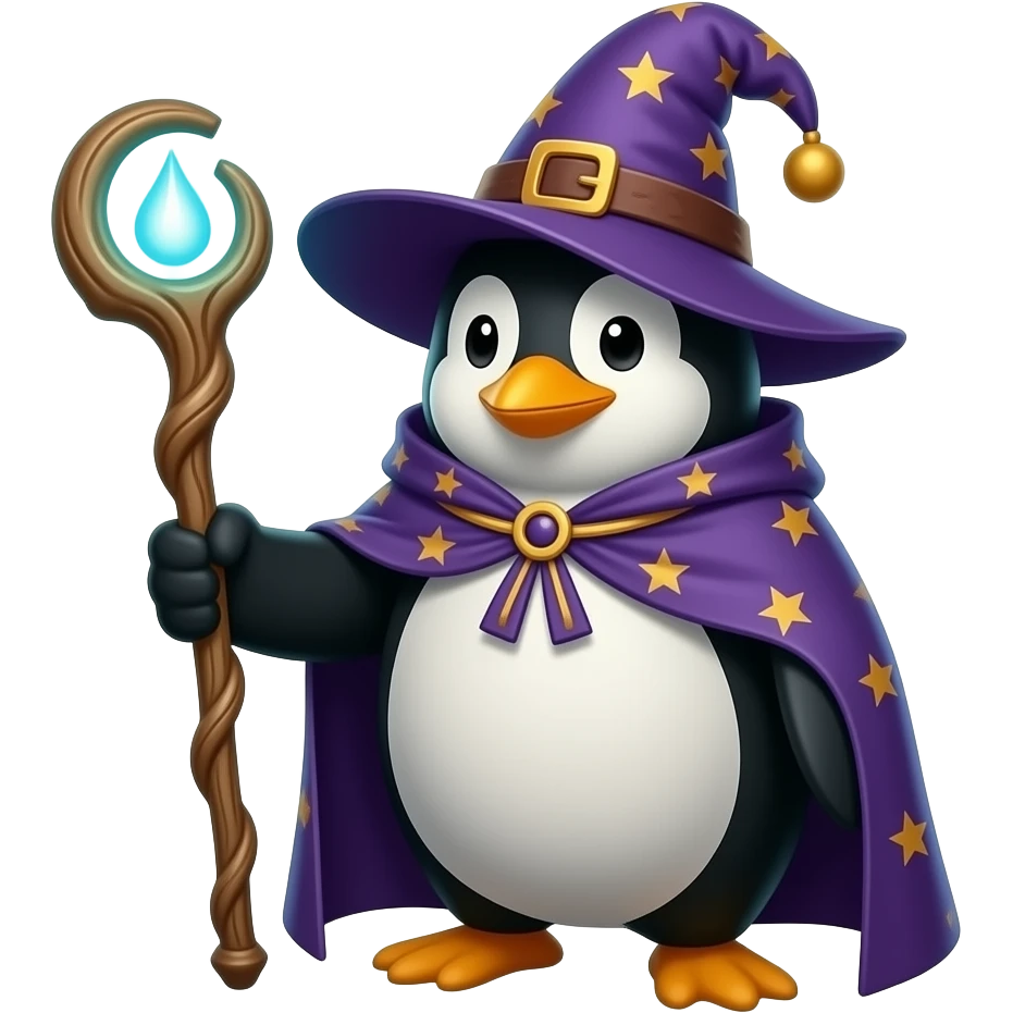 Penguin Wizard emoji