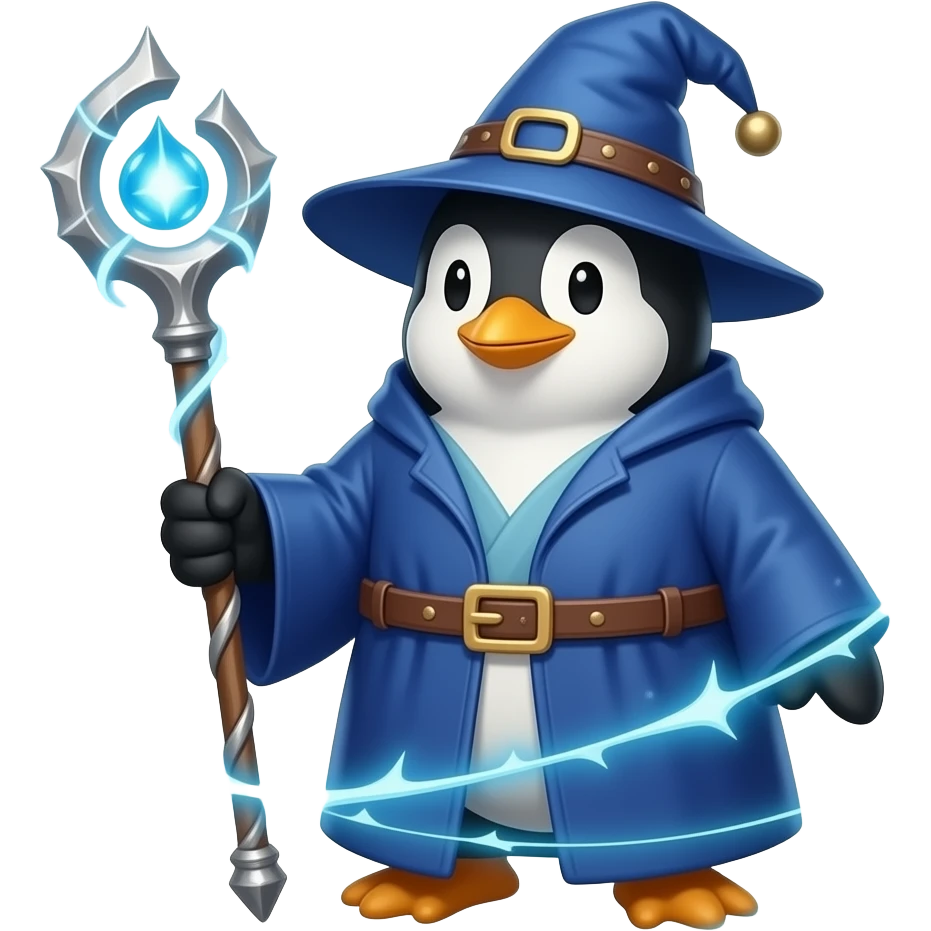 Penguin Wizard emoji