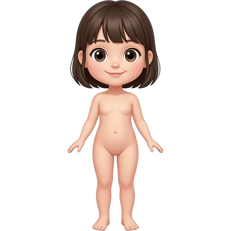 全身の裸の幼女 emoji
