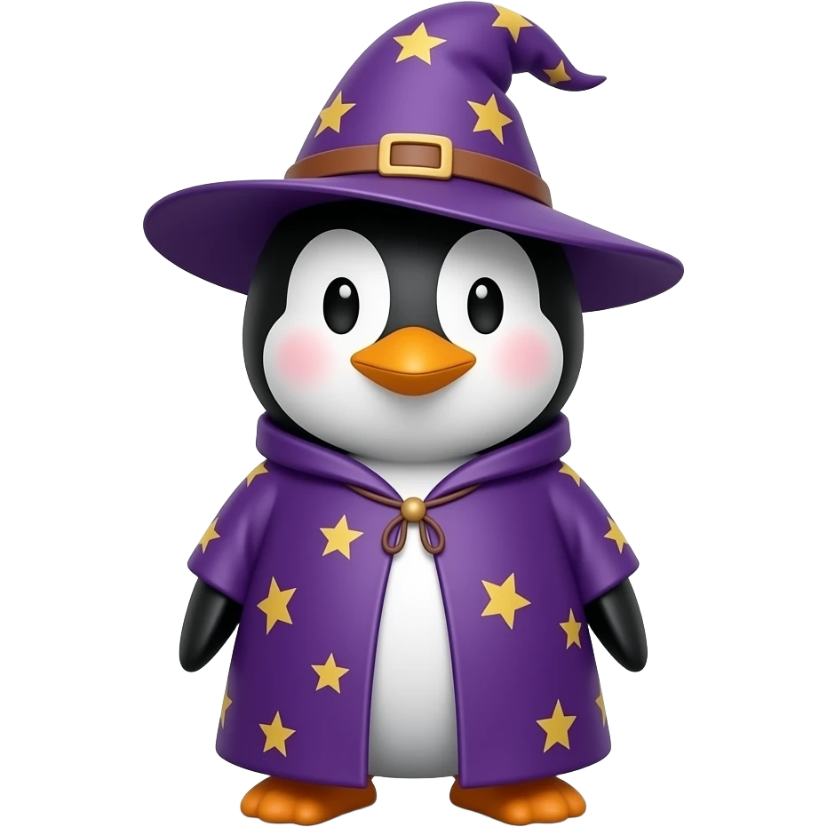 Penguin Wizard emoji