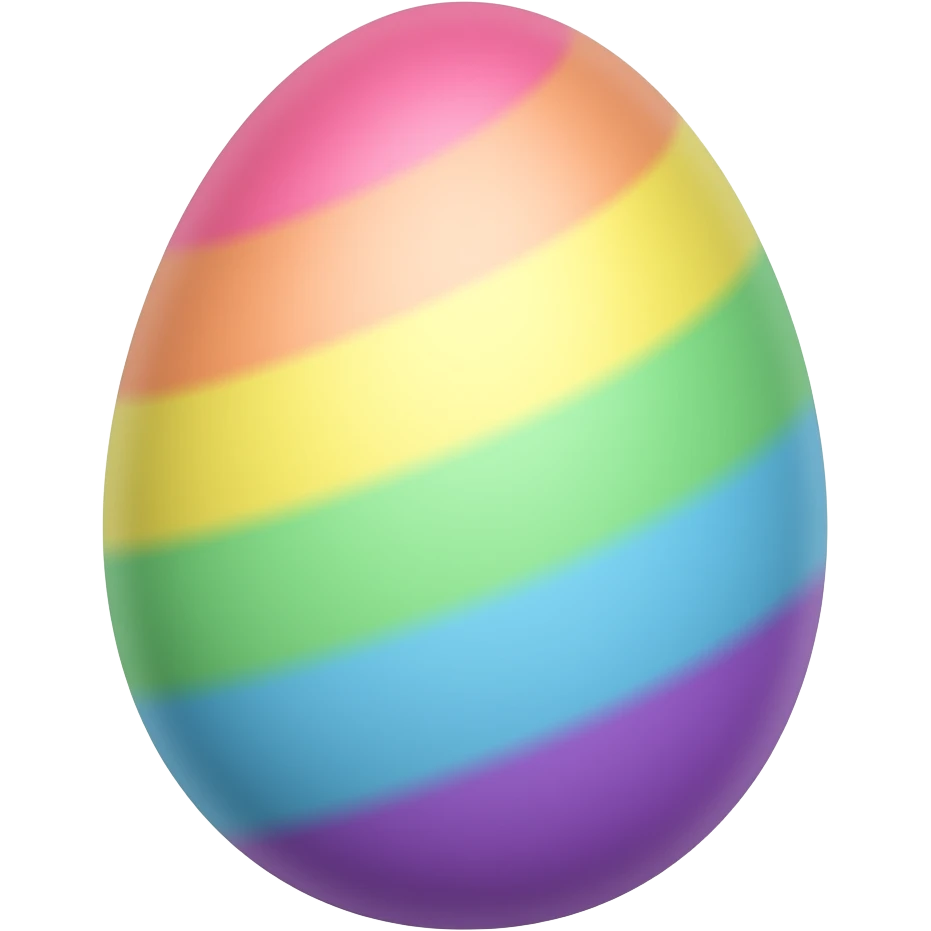 Pastel Rainbow Bliss Easter Egg emoji
