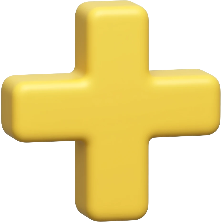 3d yellow cross cartoon style emoji