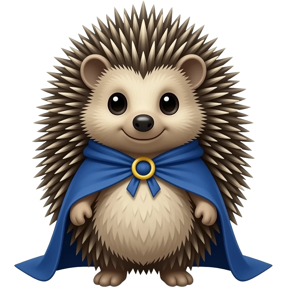 wizard hedgehog blue cape emoji