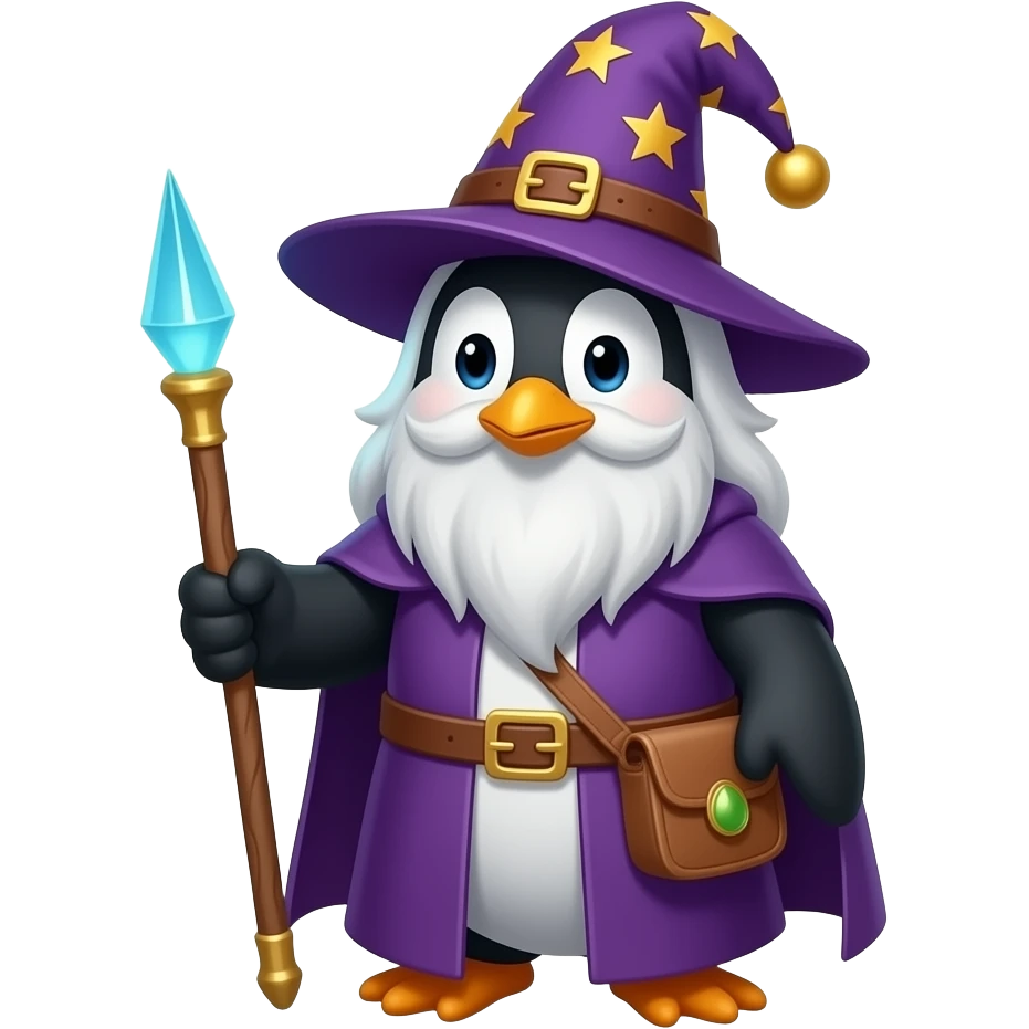 Penguin Wizard emoji