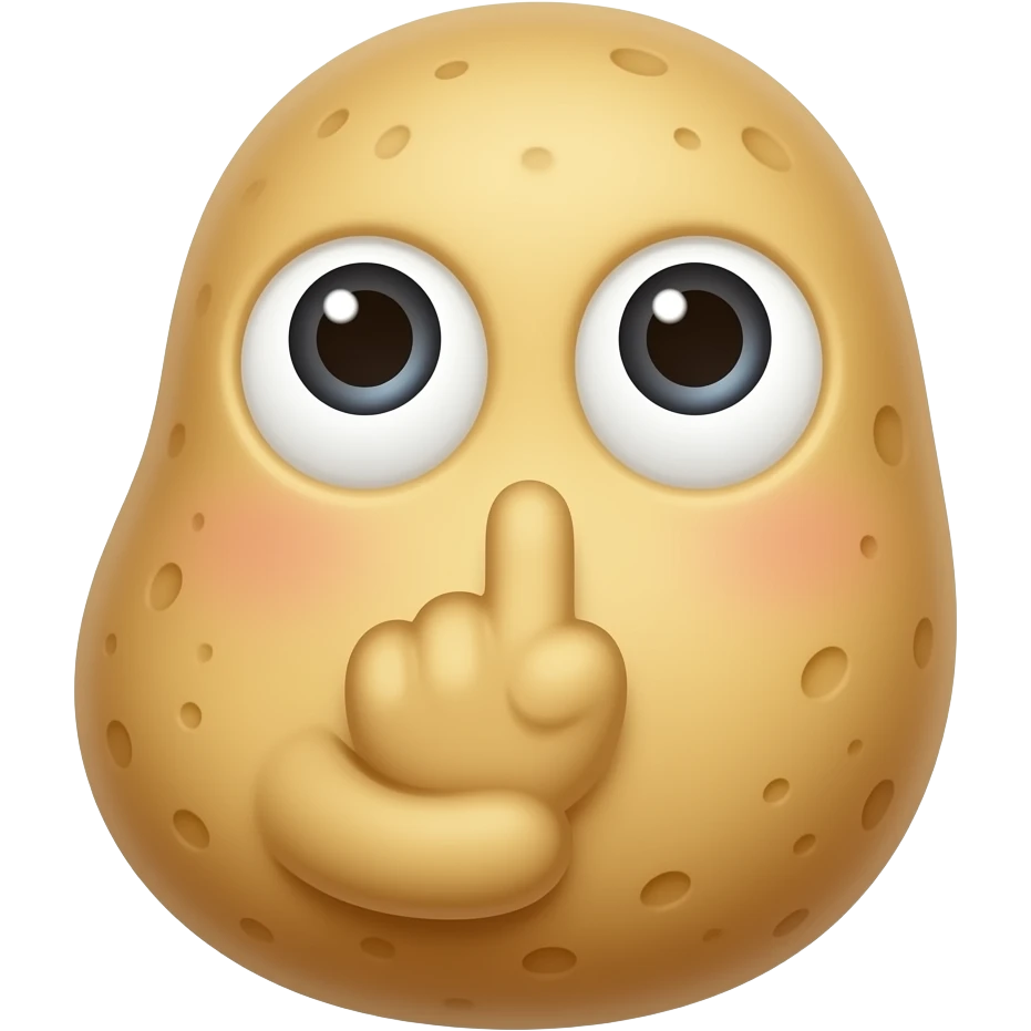 potato giving the finger emoji
