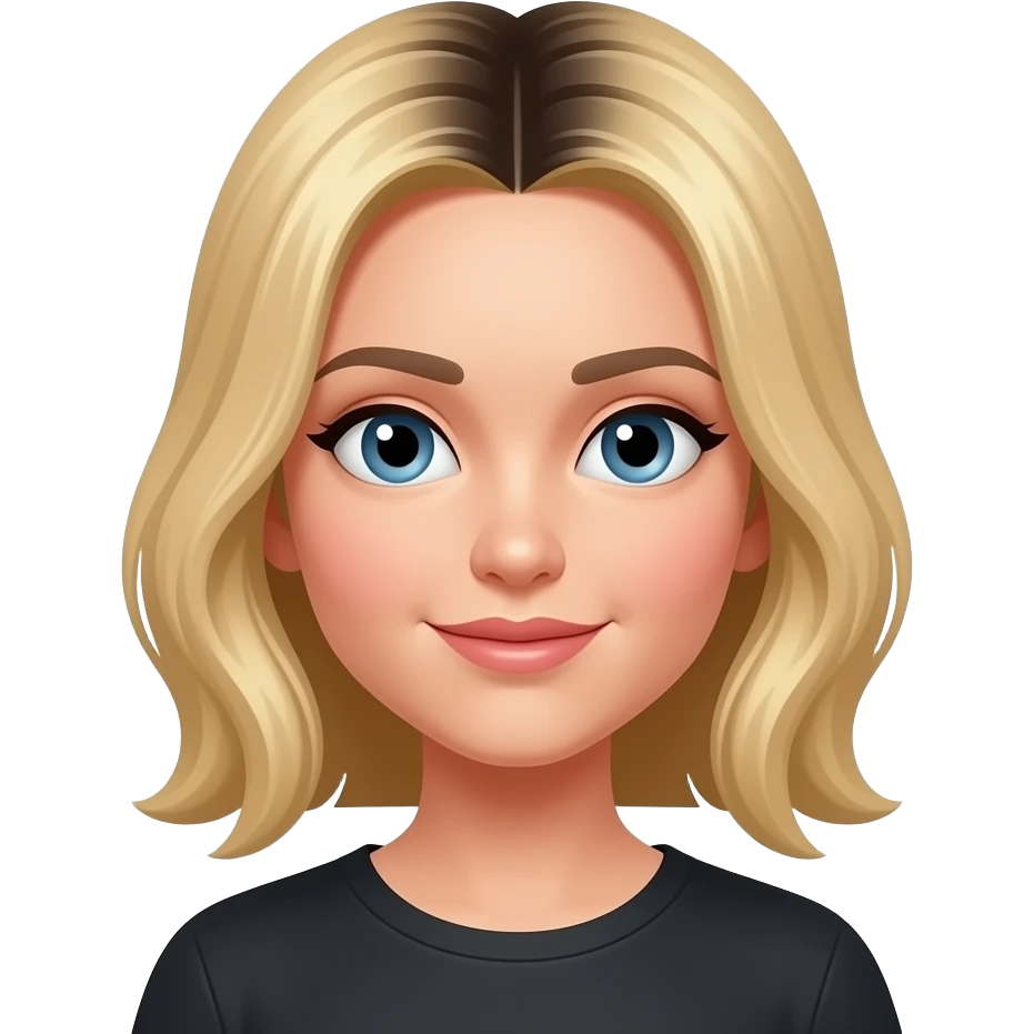 Una rubia con raizes negras emoji
