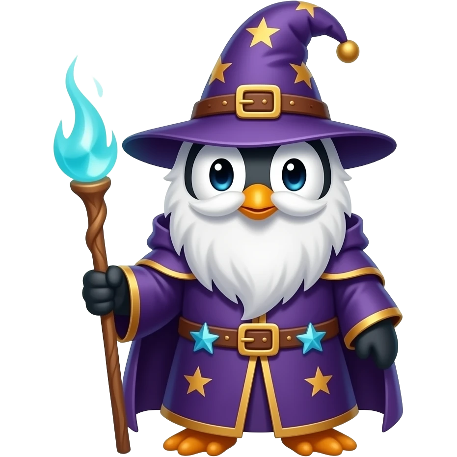 Penguin Wizard emoji