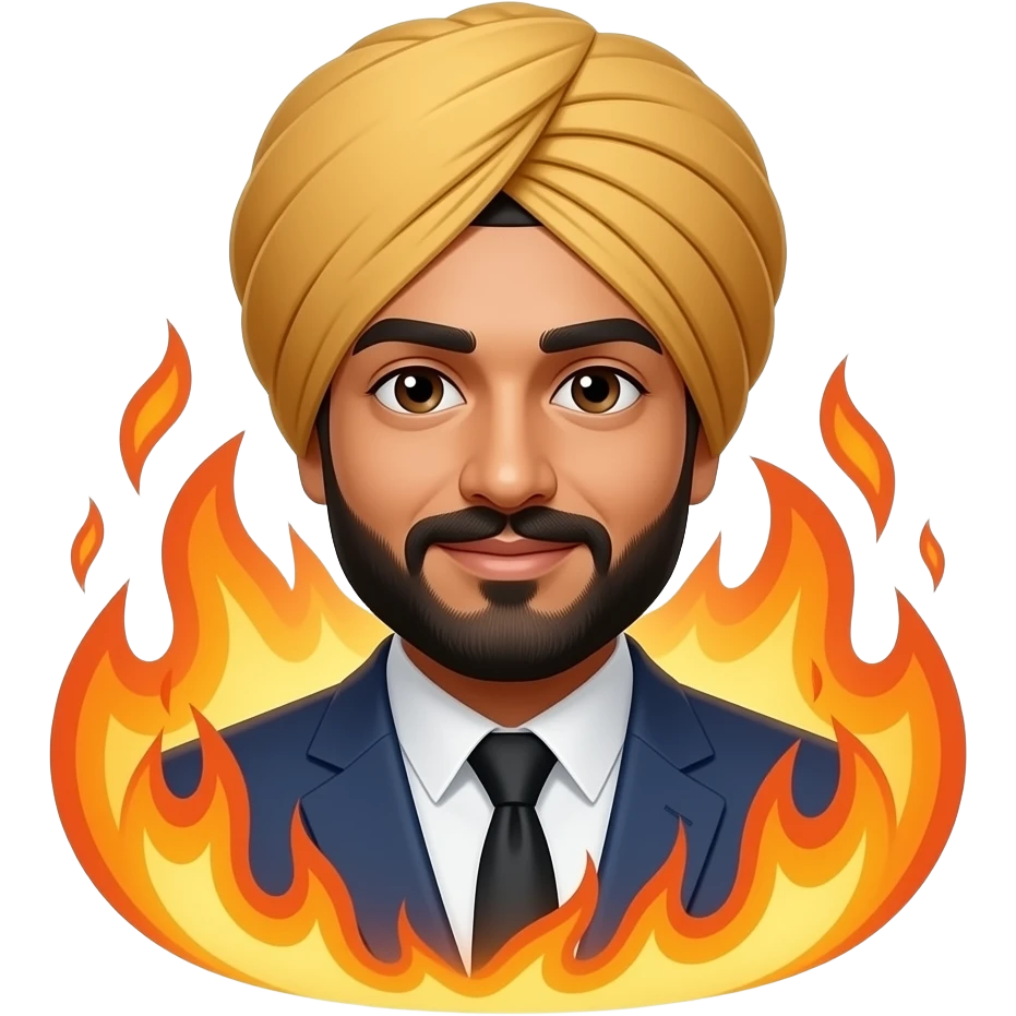 manraj on fire emoji