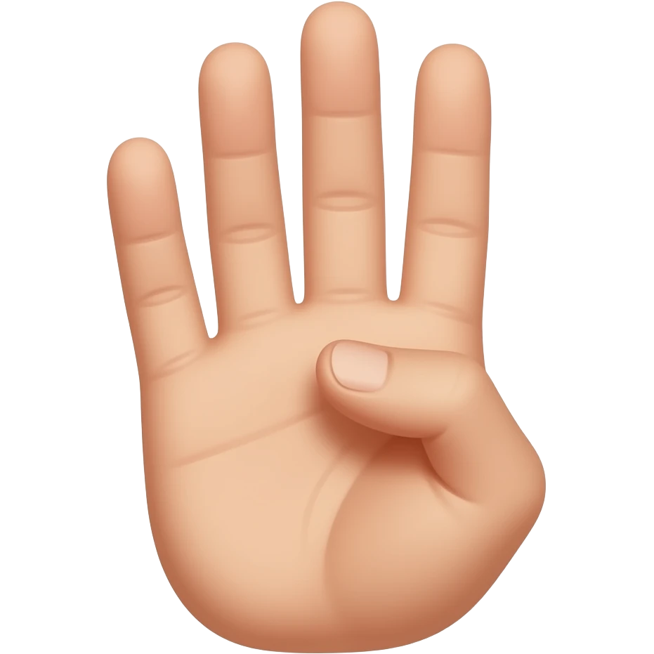 Pinky and middle finger and index finger up emoji