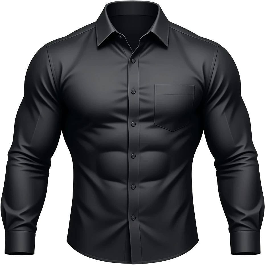 black busines shirt msucle fit just shirt emoji