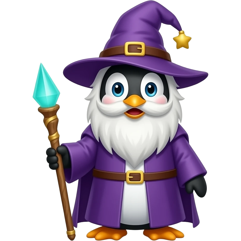 Penguin Wizard emoji