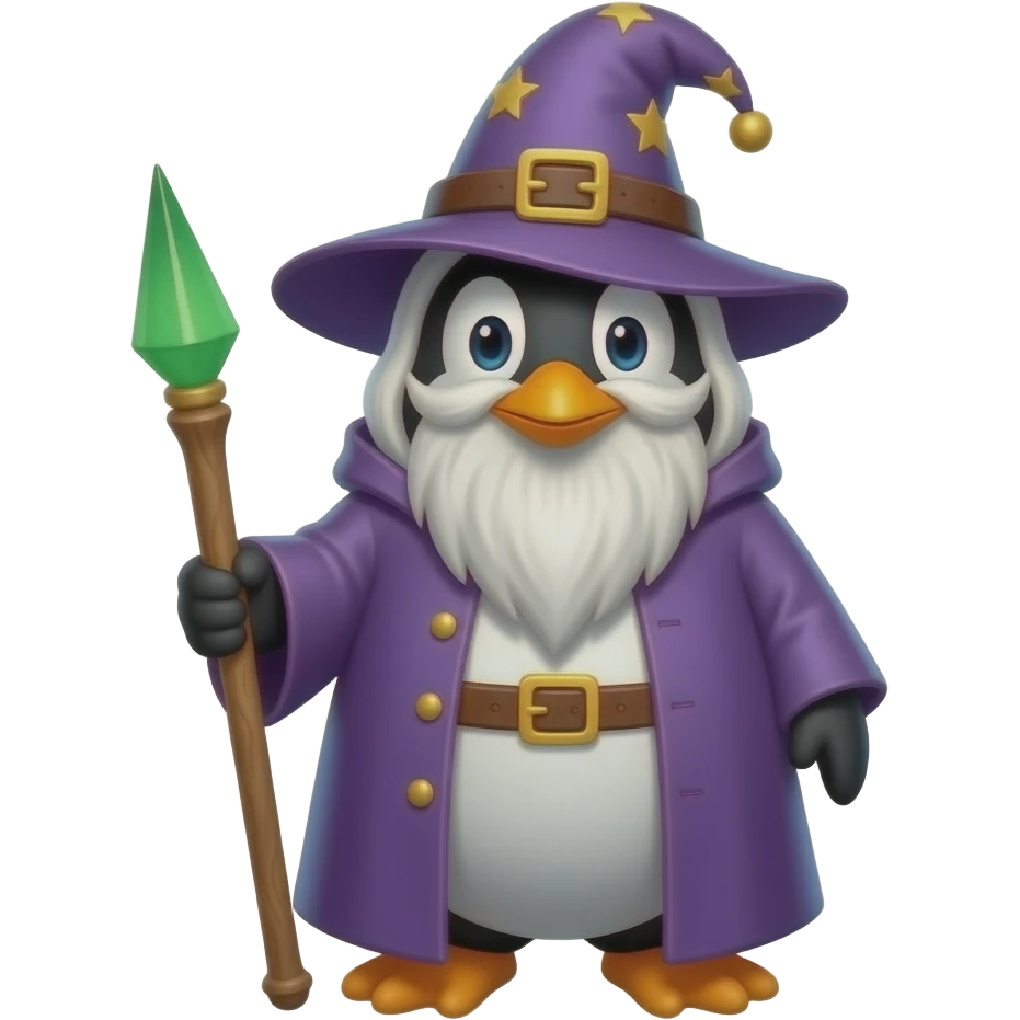 Penguin Wizard emoji