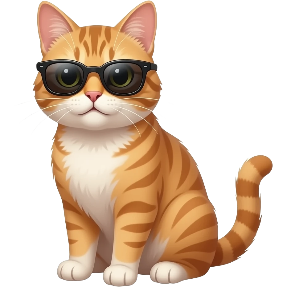 Cat wearing sunglasses emoji