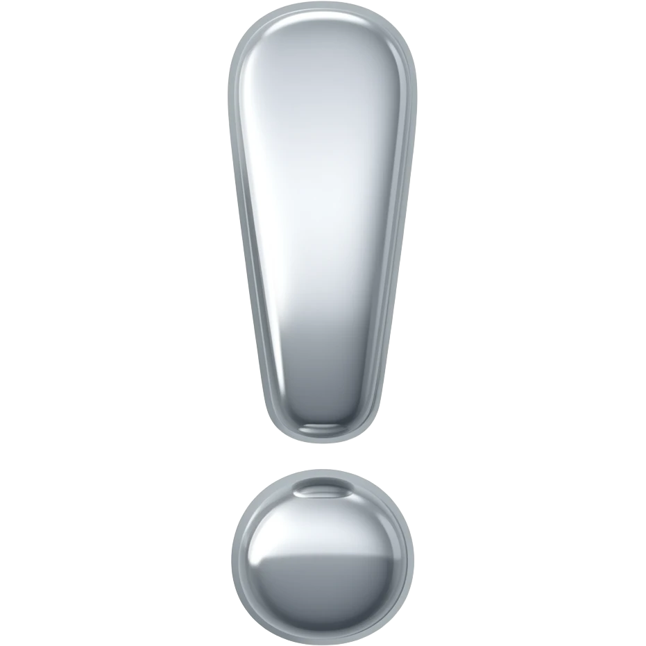 Exclamation Mark silver emoji