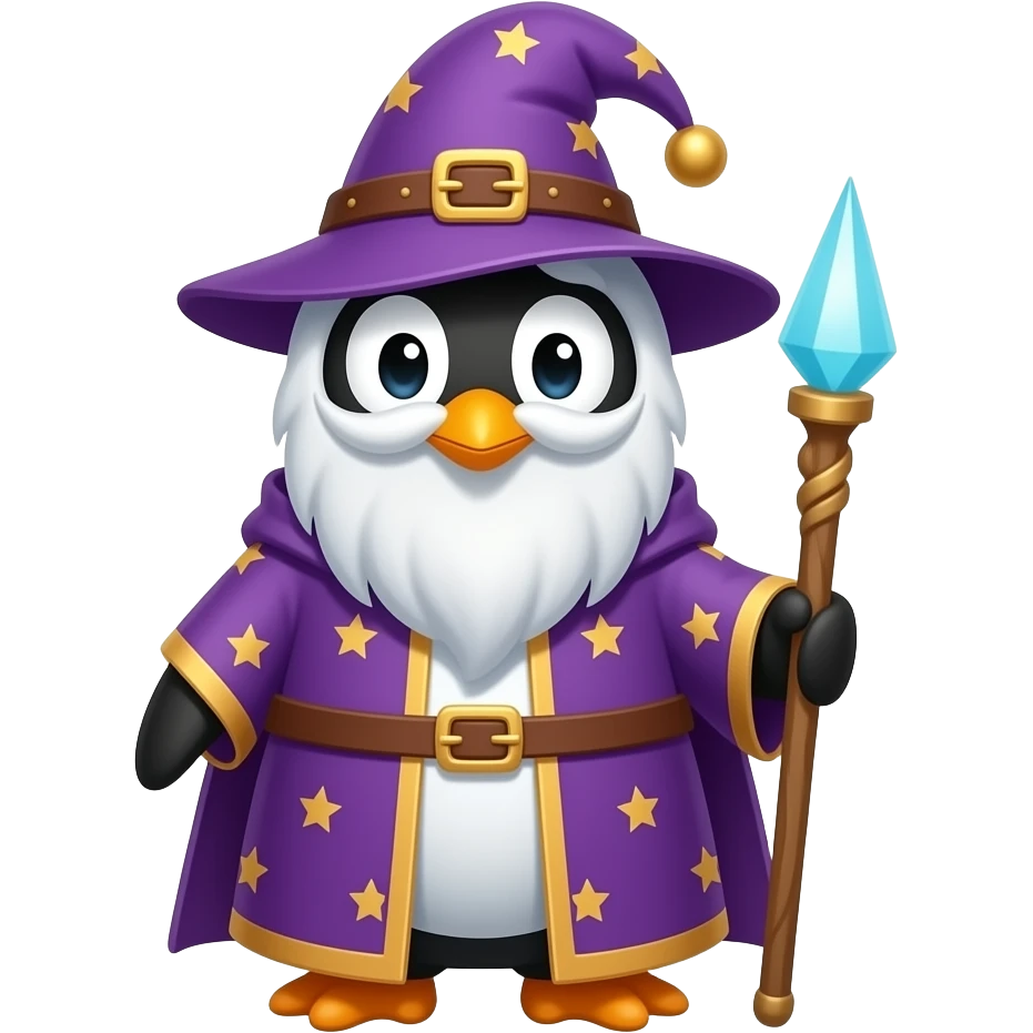 Penguin Wizard emoji