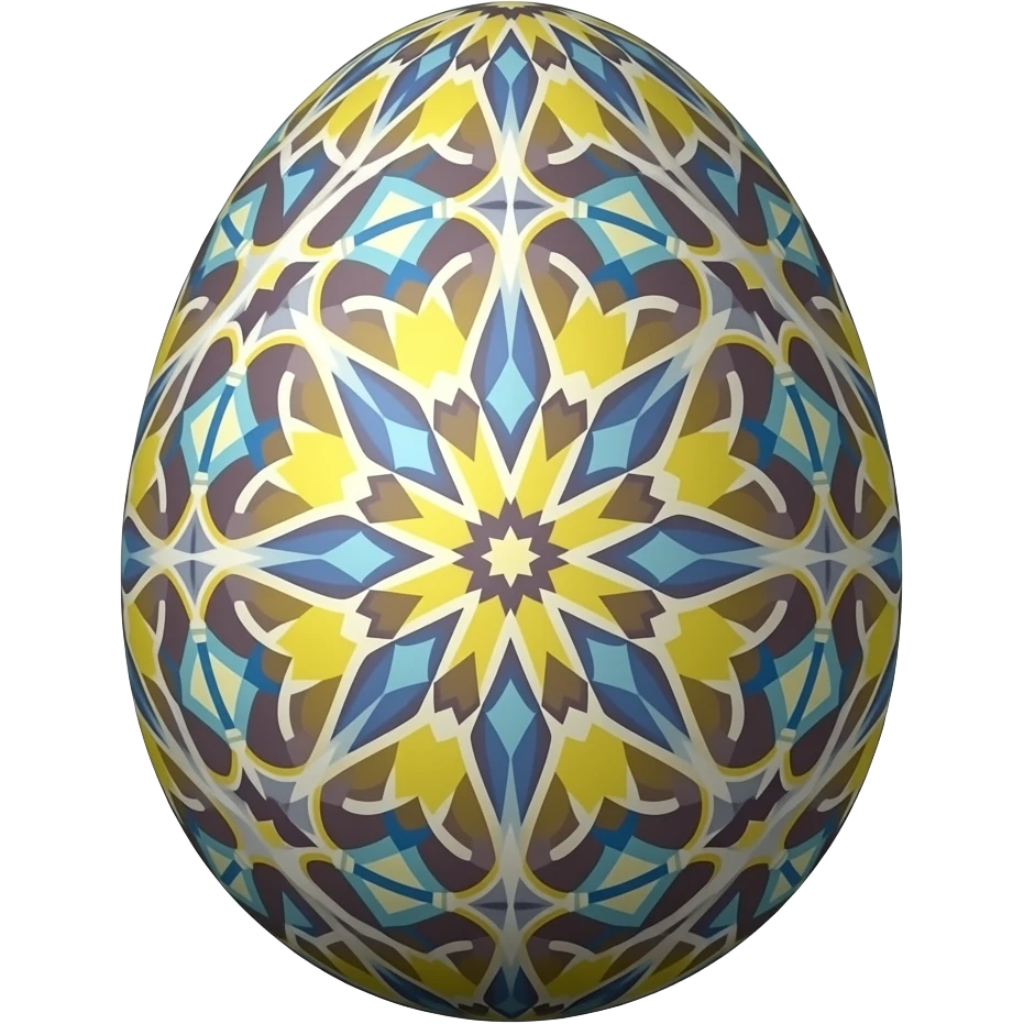 Easter egg, pattern, symmetry emoji