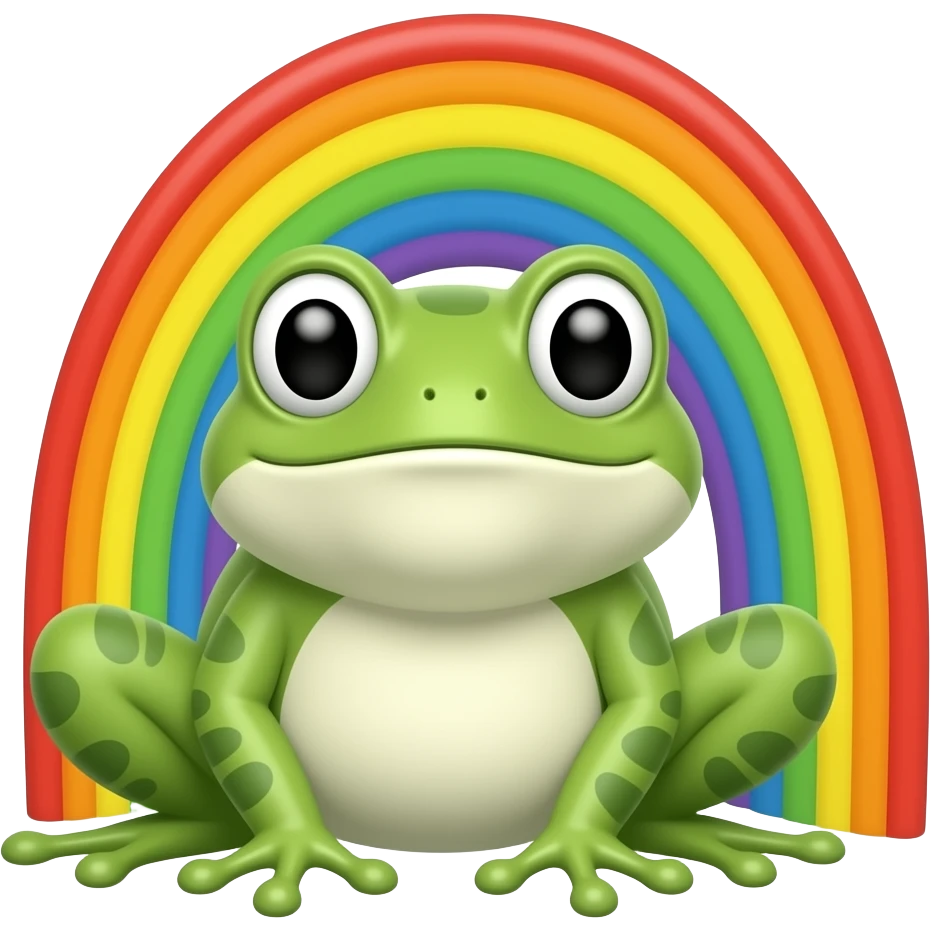 🐸+🌈 emoji