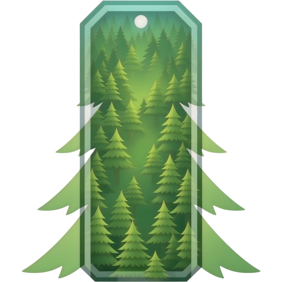 forest green colored bookmark orthogonal up and down emoji