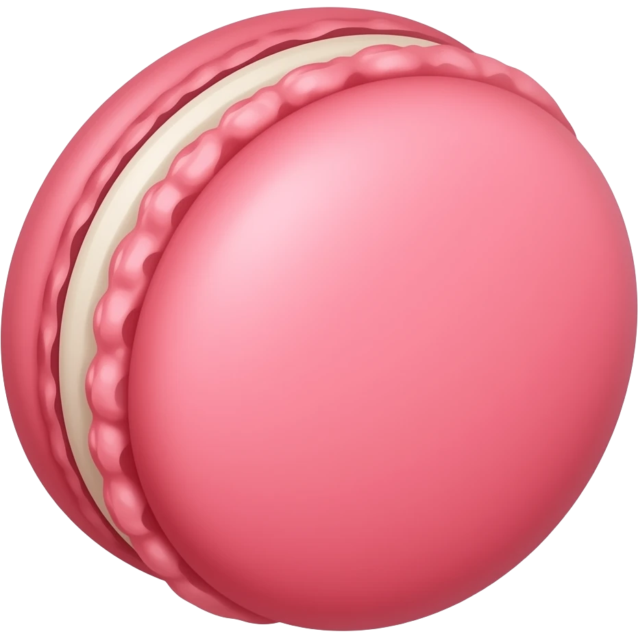 Pink macaroni emoji