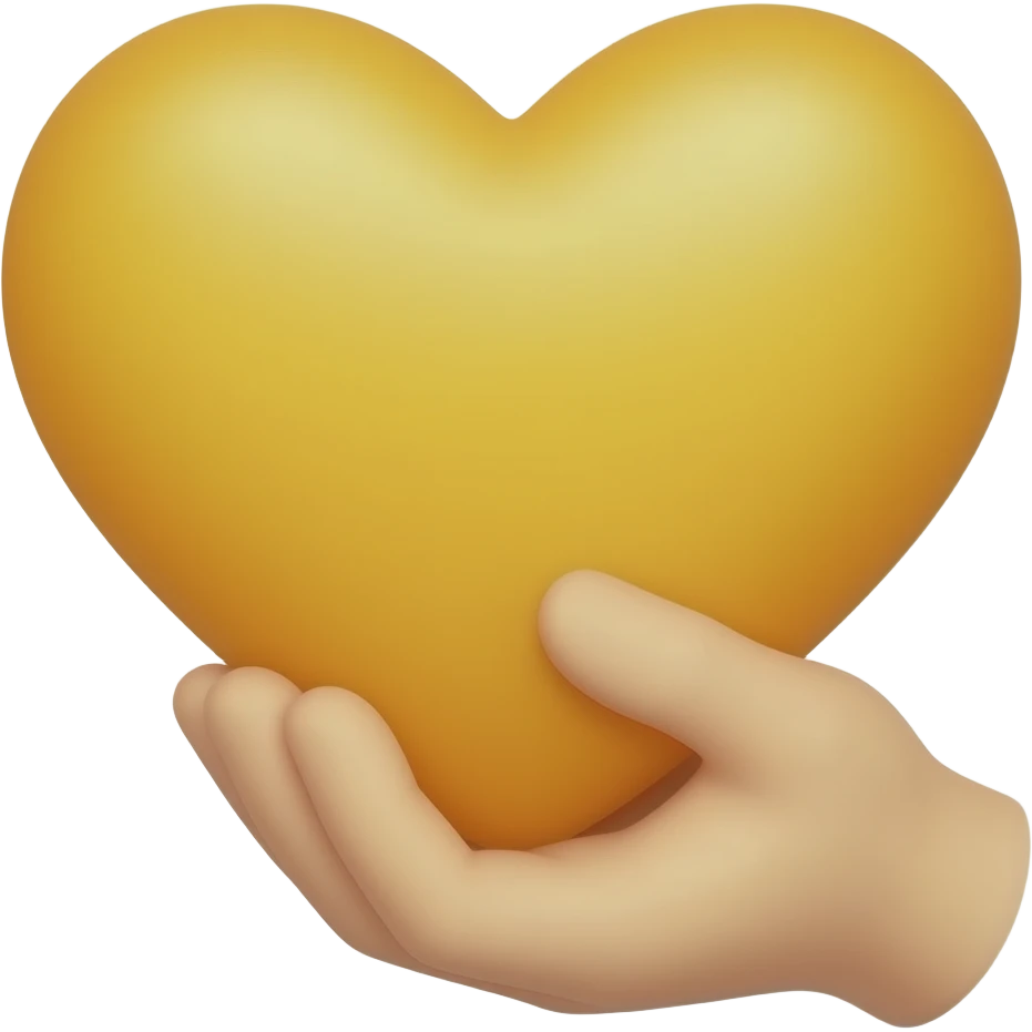 yellow heart hands emoji