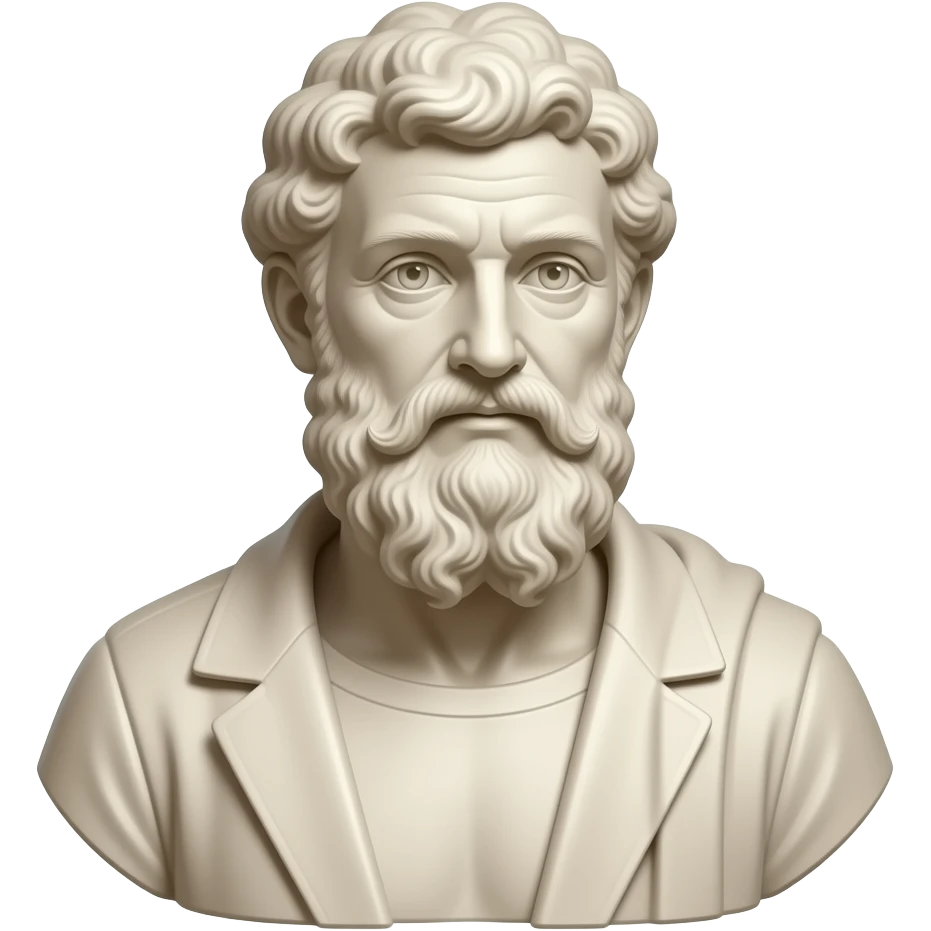 Sculpture of Michelangelo emoji