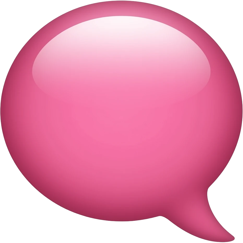 pink talk bubble emoji