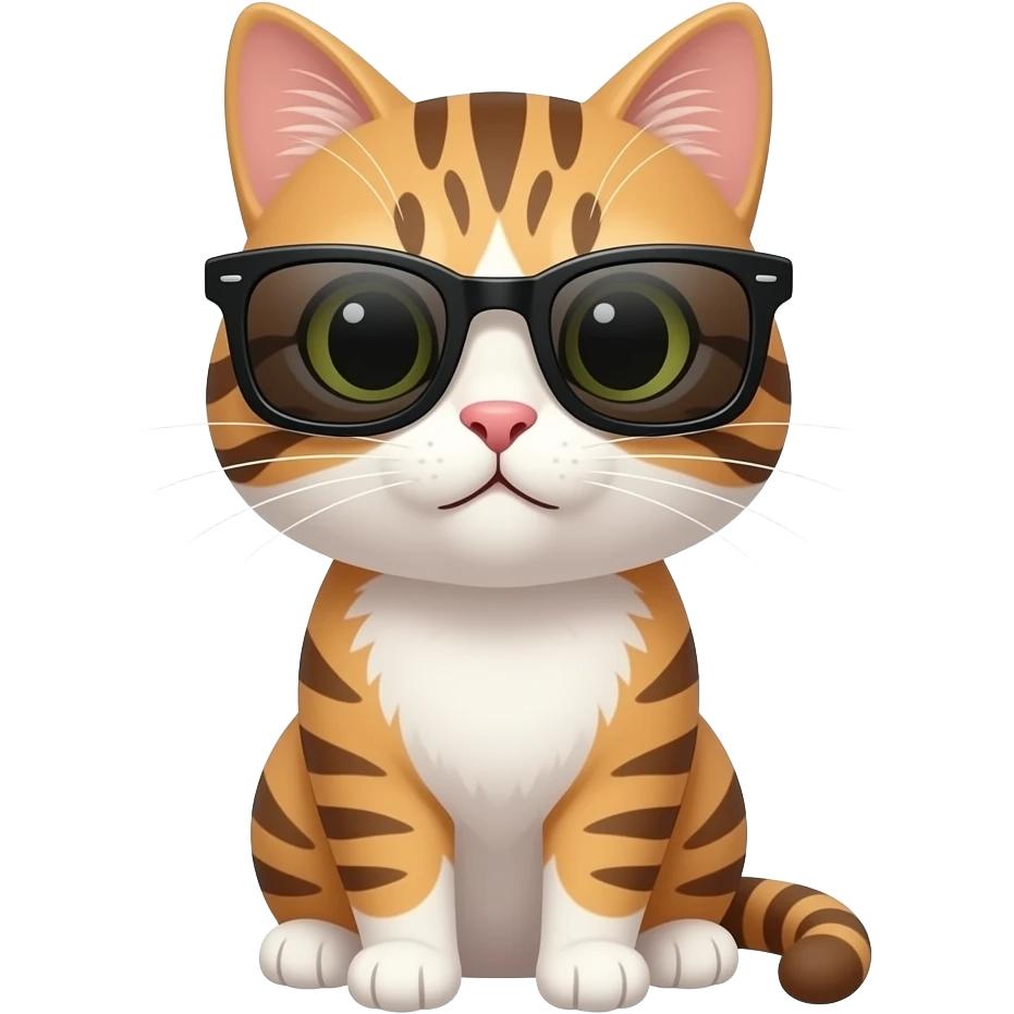 Cat wearing sunglasses emoji