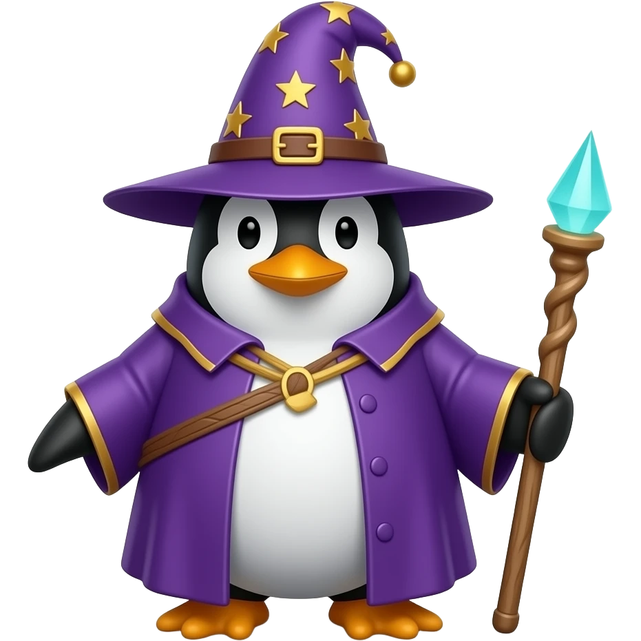 Penguin Wizard emoji