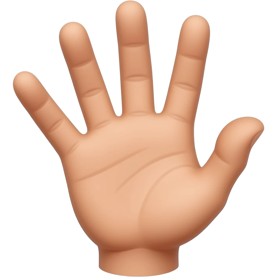 A hand with the thumb, index, and middle finger extended in a splayed-out claw shape, palm facing the camera." emoji