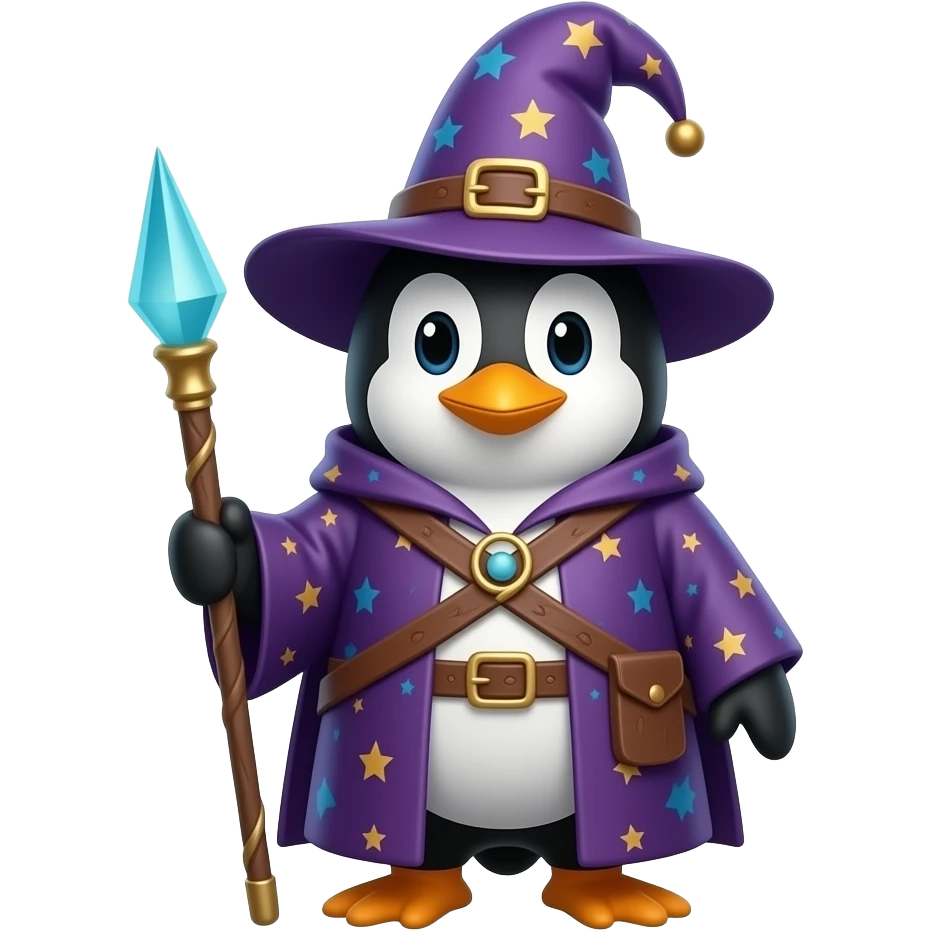 Penguin Wizard emoji