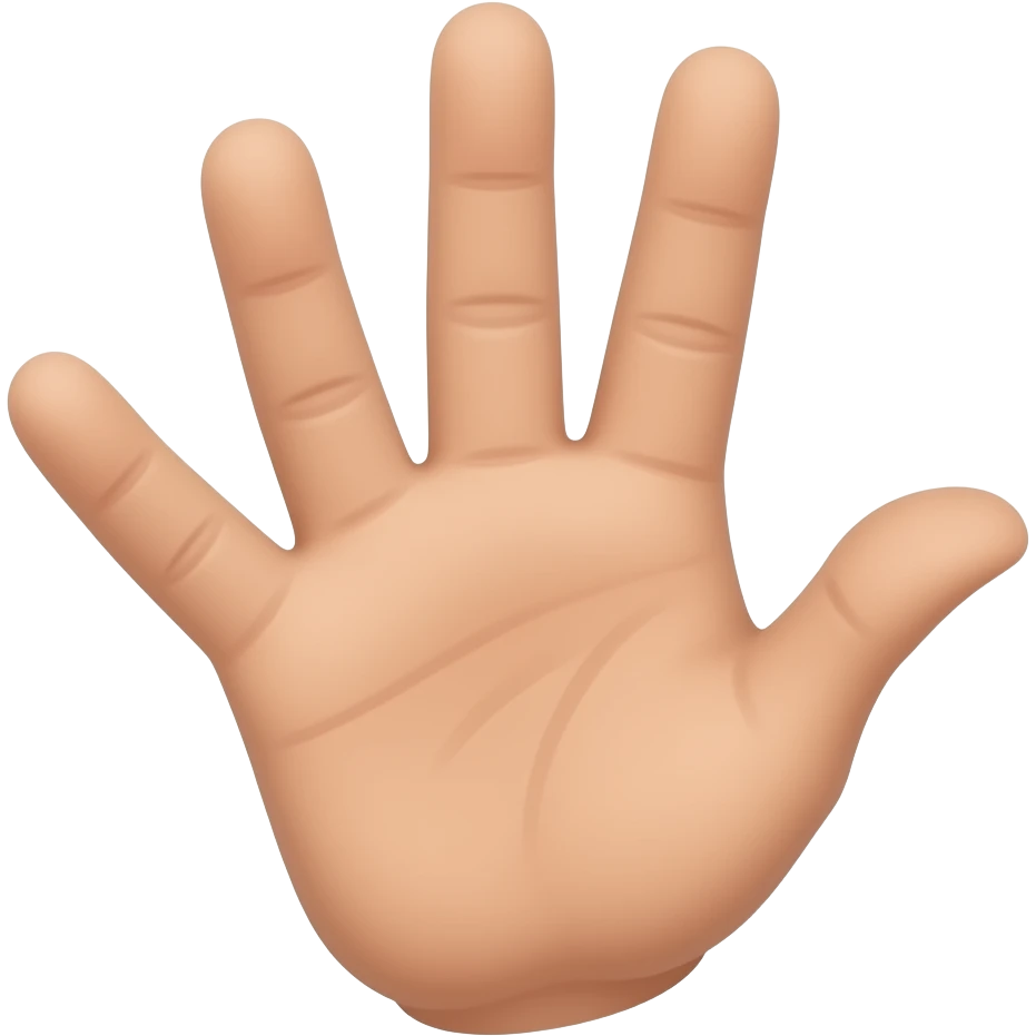 A hand with the thumb, index, and middle fingers extended and spread apart, while the ring and pinky fingers are curled into the palm." emoji