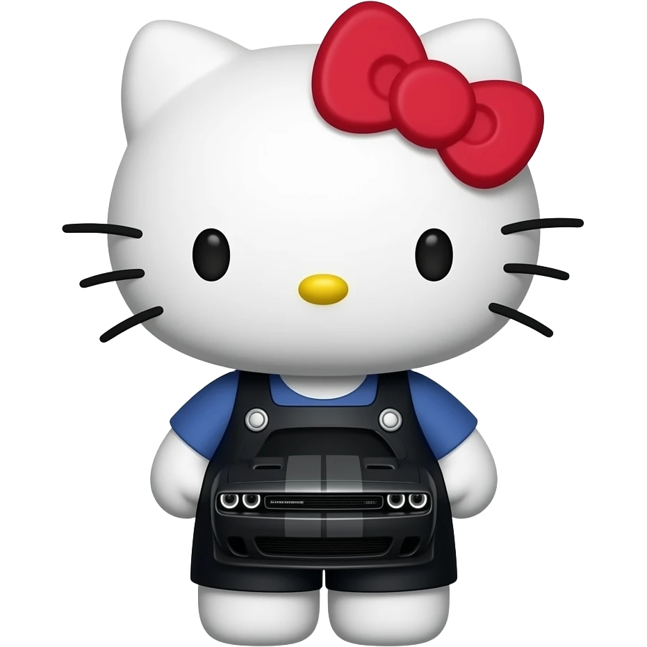 hello kitty with hellcat emoji