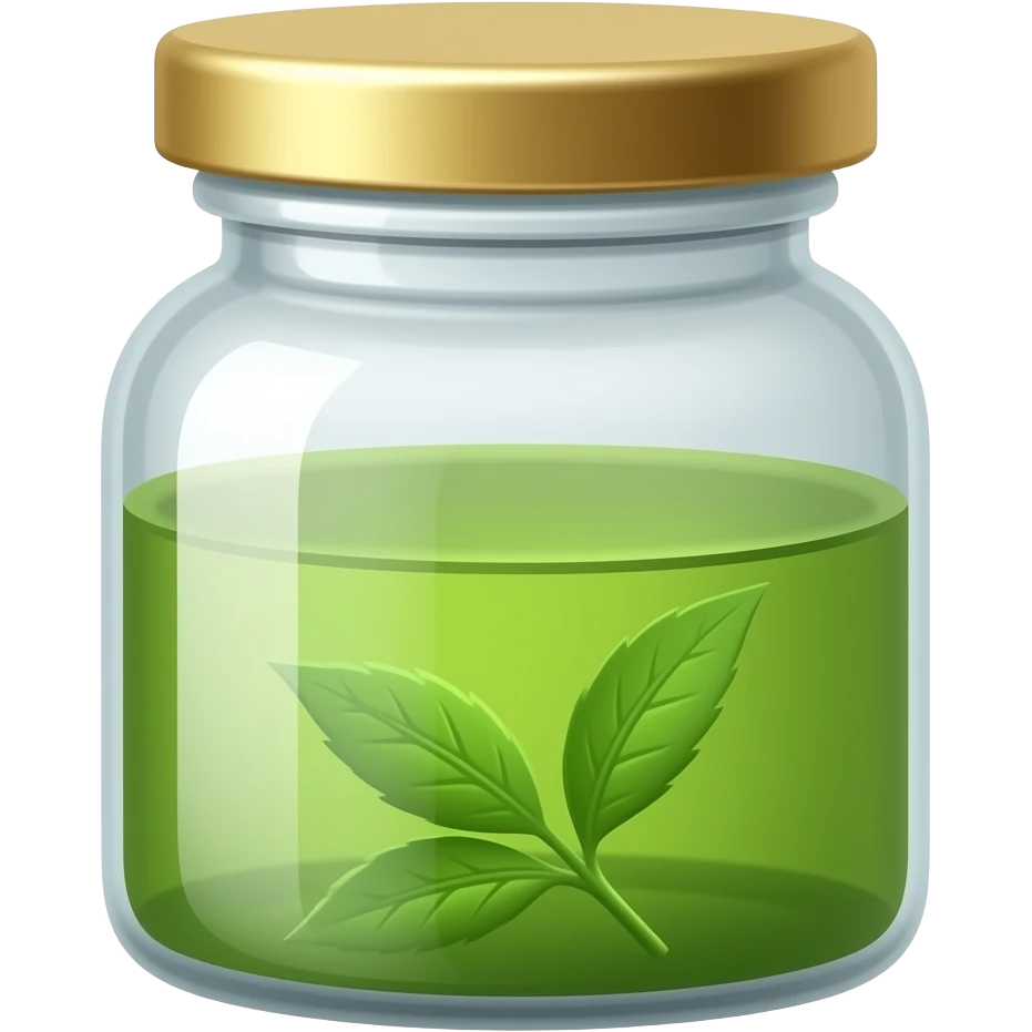 plant based medicine in a sealed glass bottle emoji