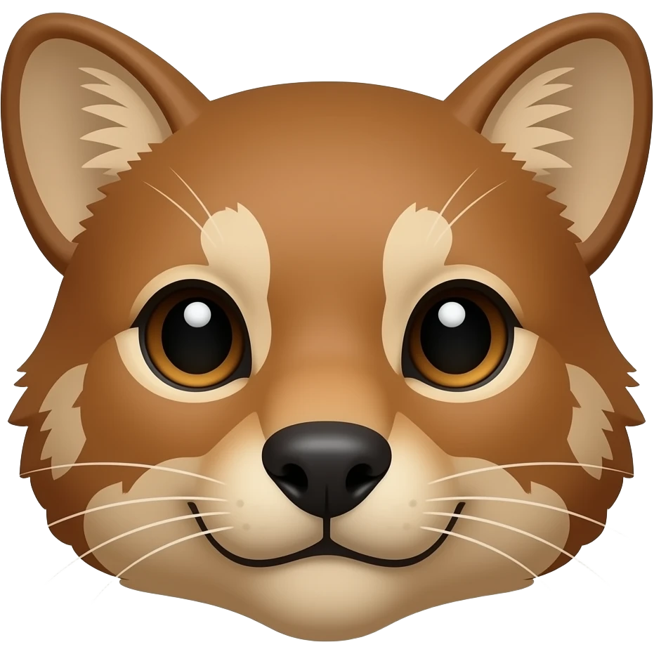 Her fur is more brownish than gray, and i want only the head emoji