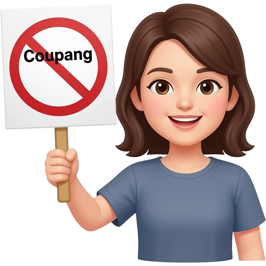 쿠팡 반대 시위 emoji