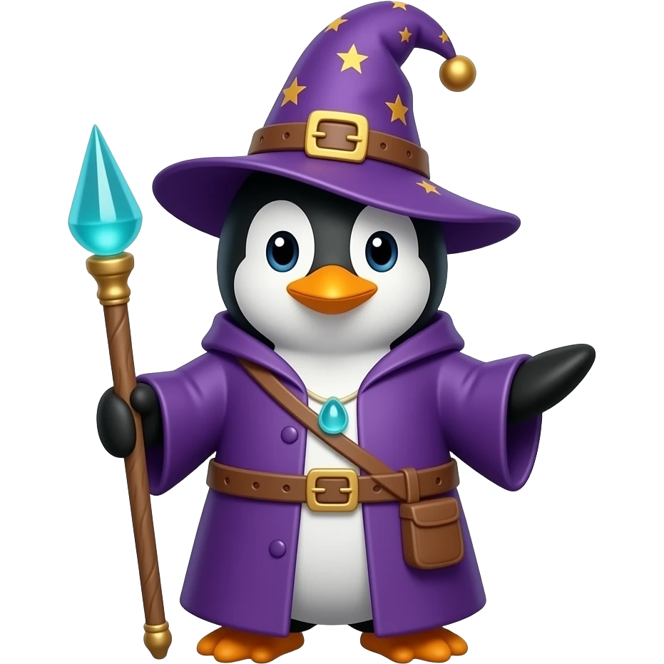 Penguin Wizard emoji