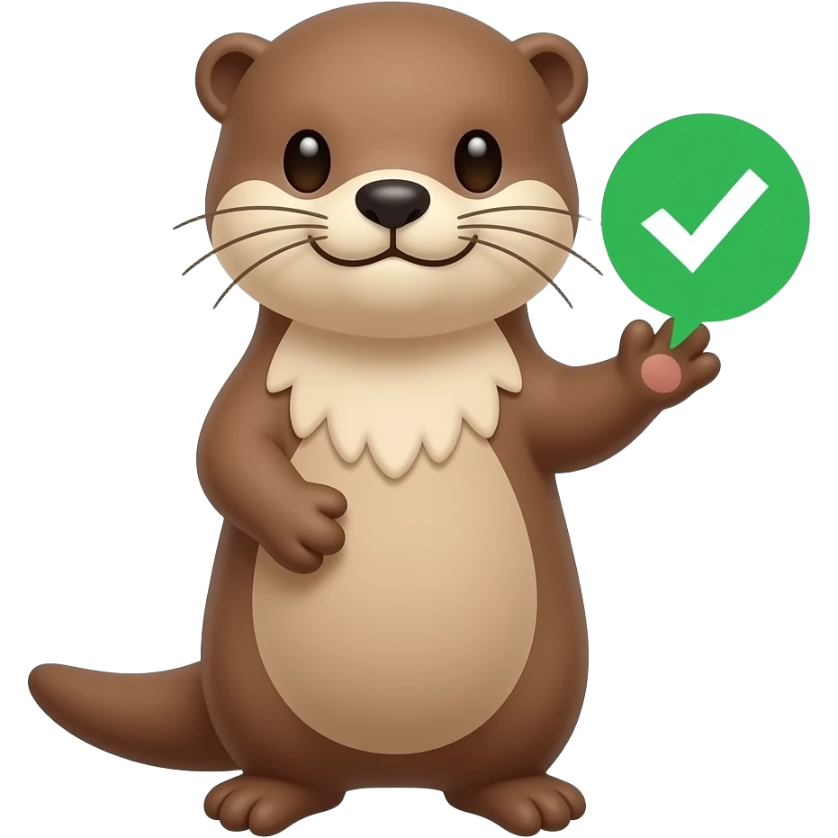 an otter approving a github pull request (accurate logo) emoji