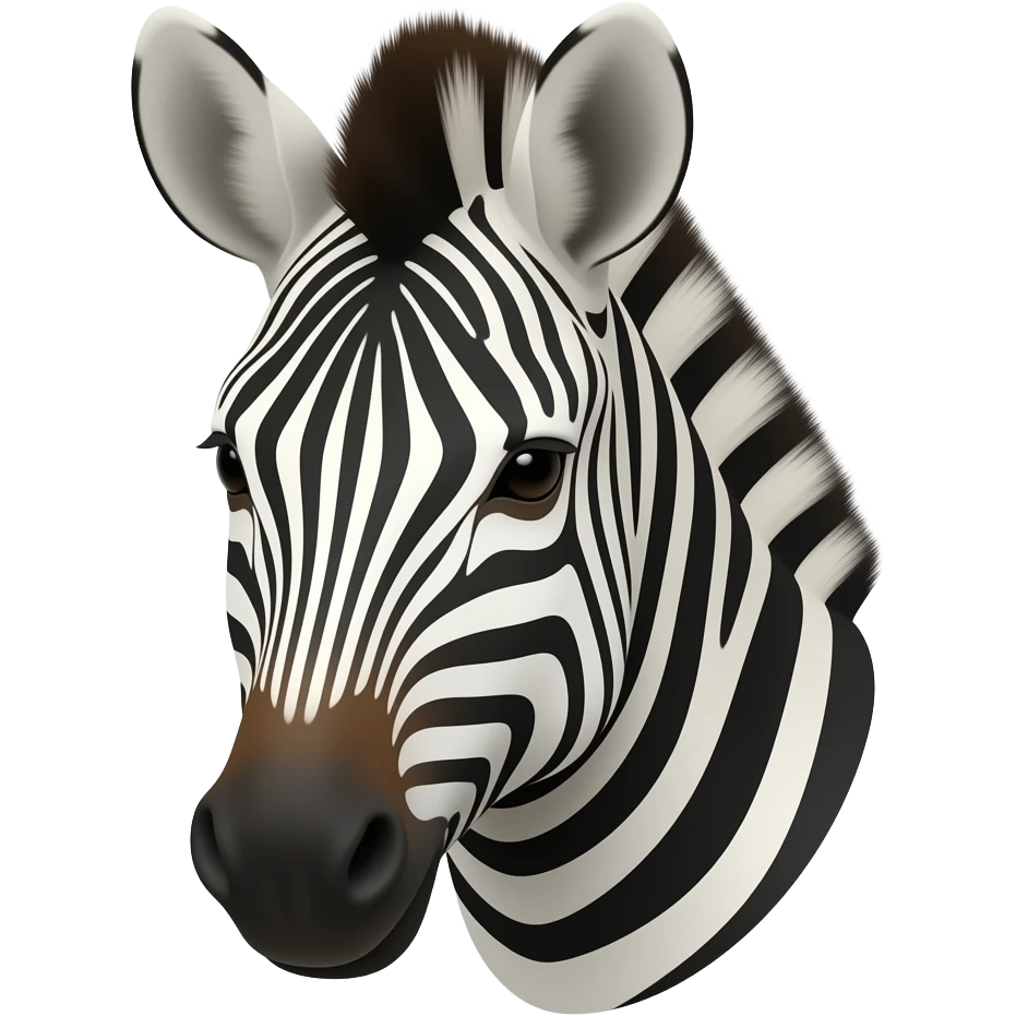 zebra head and neck frontview emoji