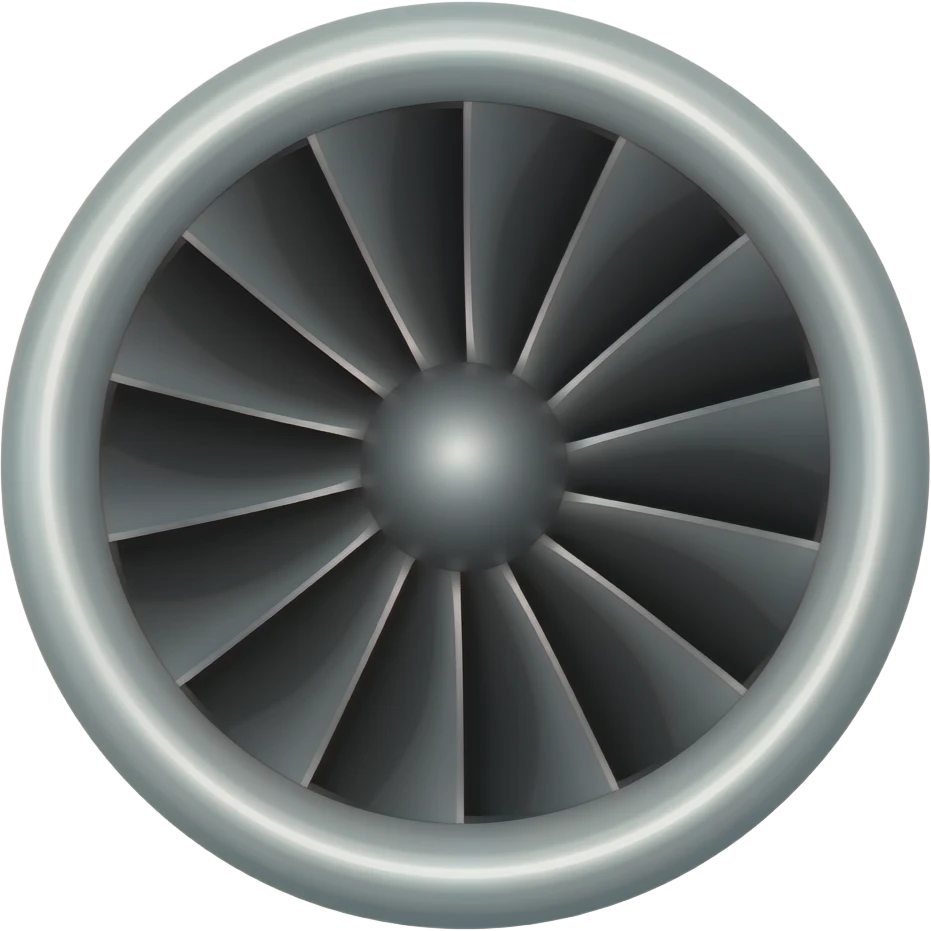 aeroplane engine front-right side view cartoon style game emoji