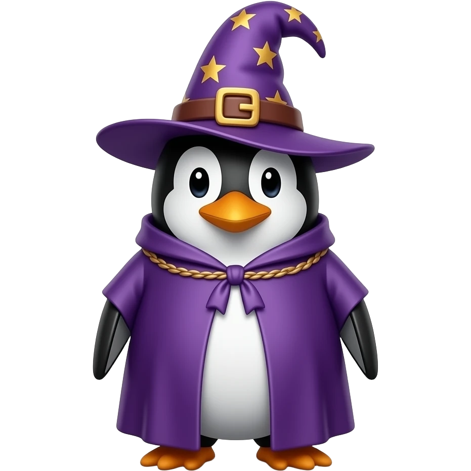 Penguin Wizard emoji