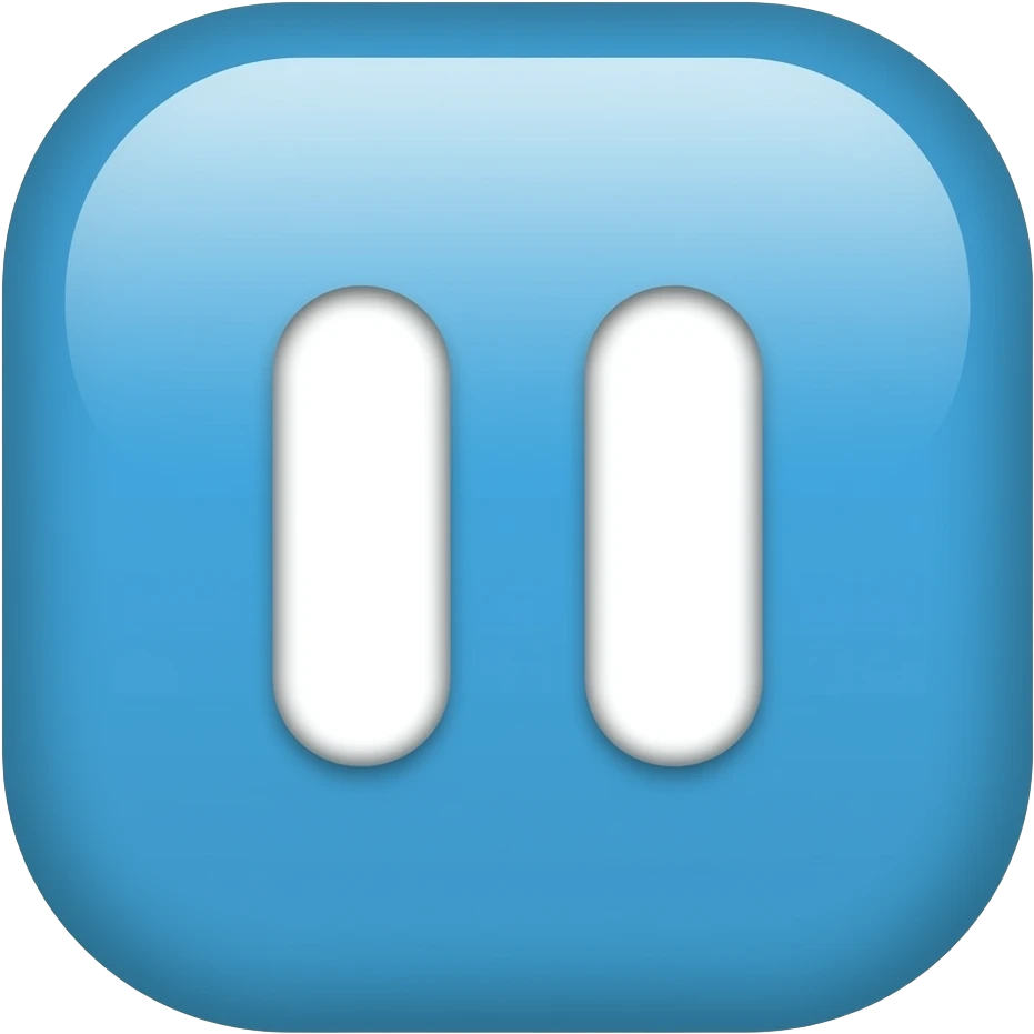 cyan musc pause button emoji