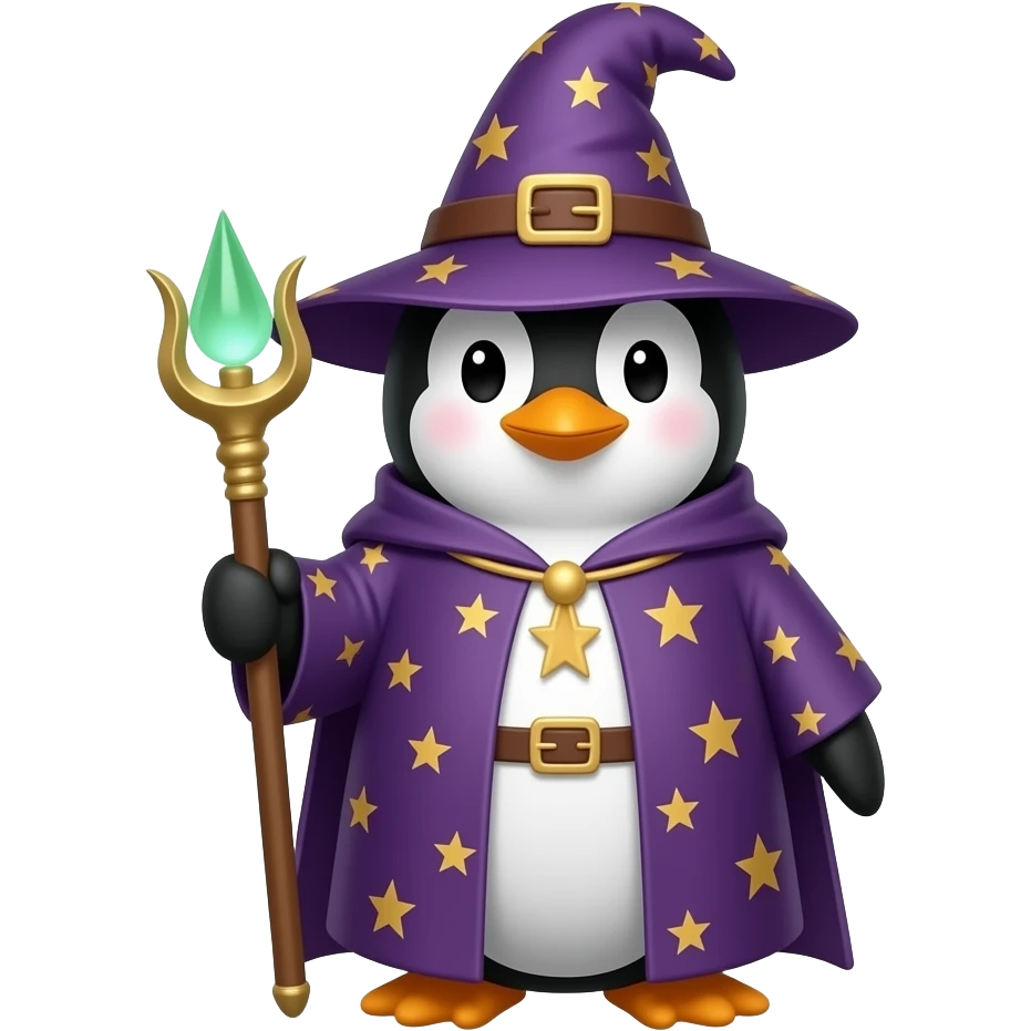 Penguin Wizard emoji