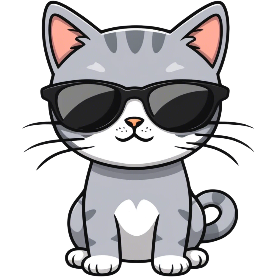 Cat with sunglasses emoji