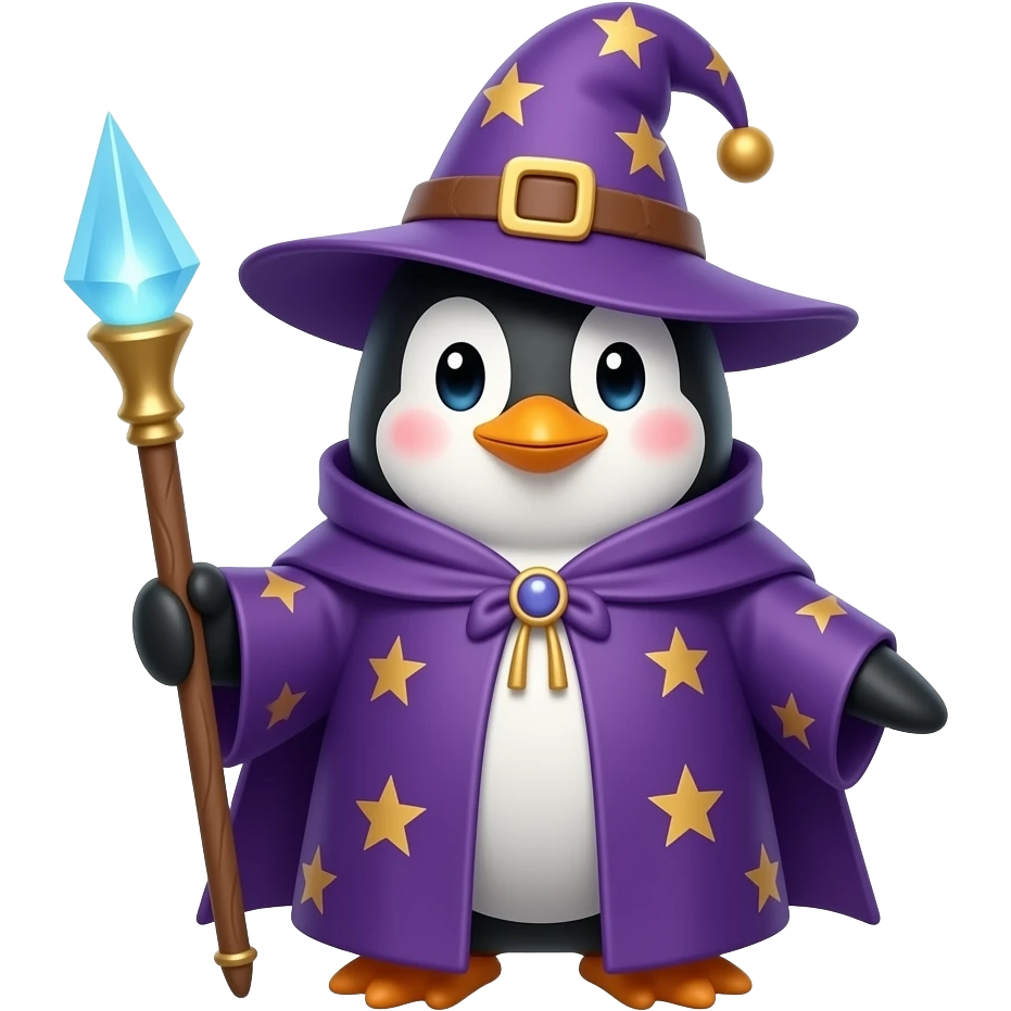 Penguin Wizard emoji