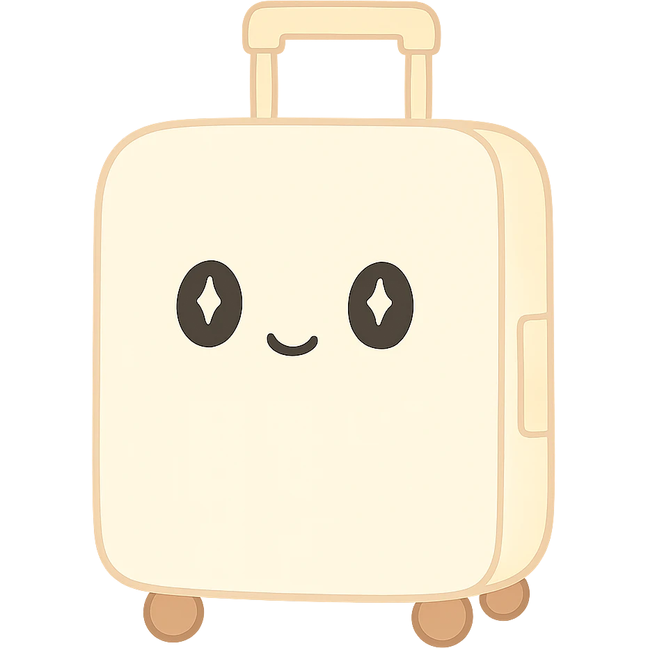 aesthetic ivory minimal suircase with wheels emoji