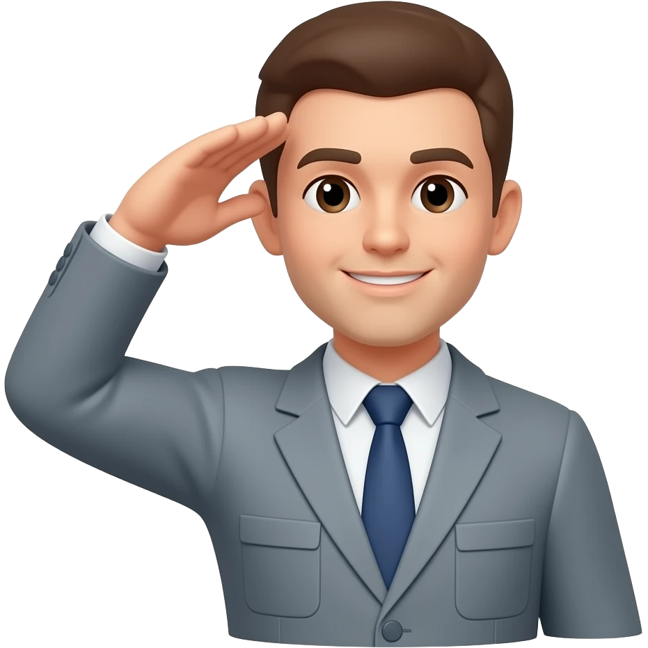 only hand saloute emoji