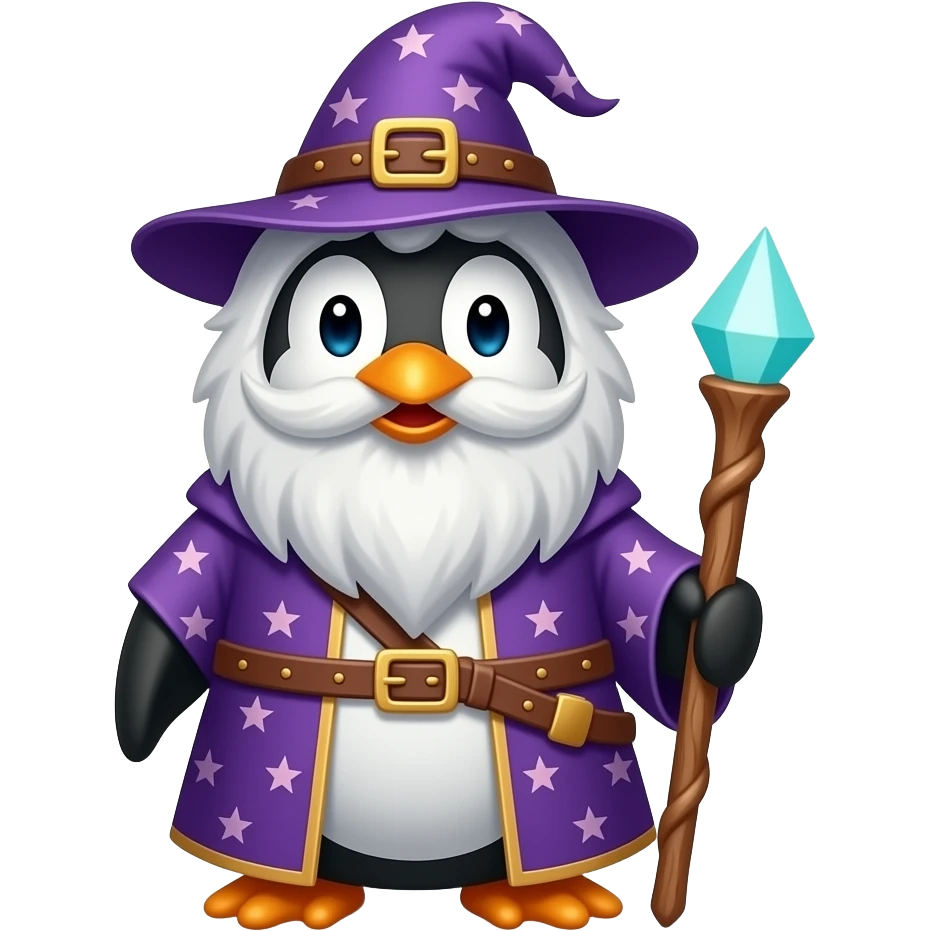 Penguin Wizard emoji
